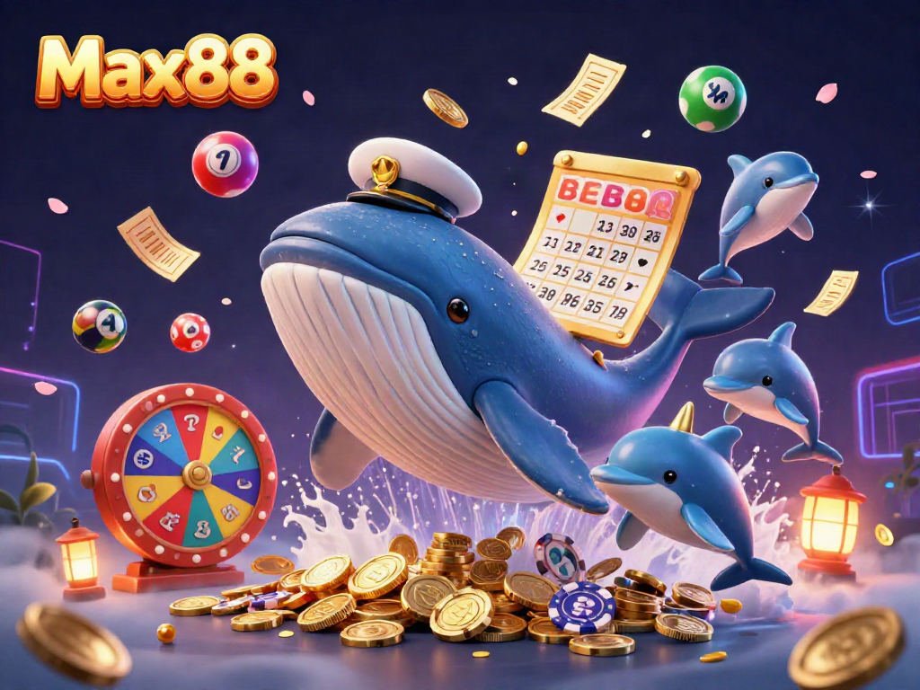 Engage with Max88’s thrilling online casino underwater scene showcasing vibrant characters and casino elements.