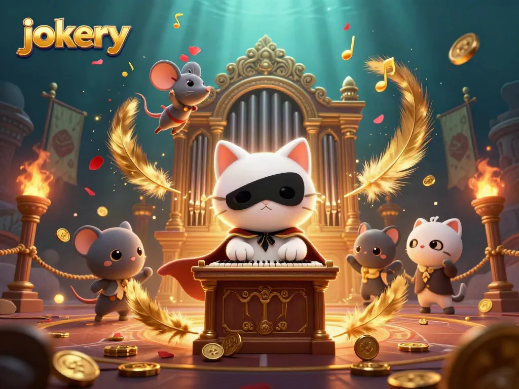 Engage in jokery thrills with a captivating 3D casino scene featuring whimsical characters and rich gaming elements.