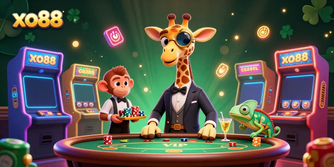 Engage in the thrilling world of xo88, featuring vibrant casino characters and immersive gaming elements.