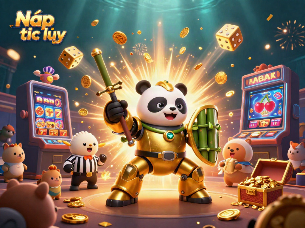 Experience the excitement of Nạp tích lũy in this vibrant 3D casino illustration.