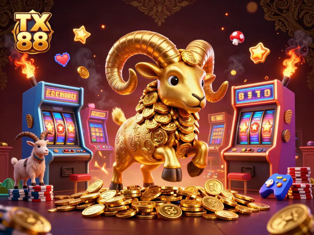 Engage with TX 88's thrilling casino experience featuring dynamic characters and vibrant game elements.